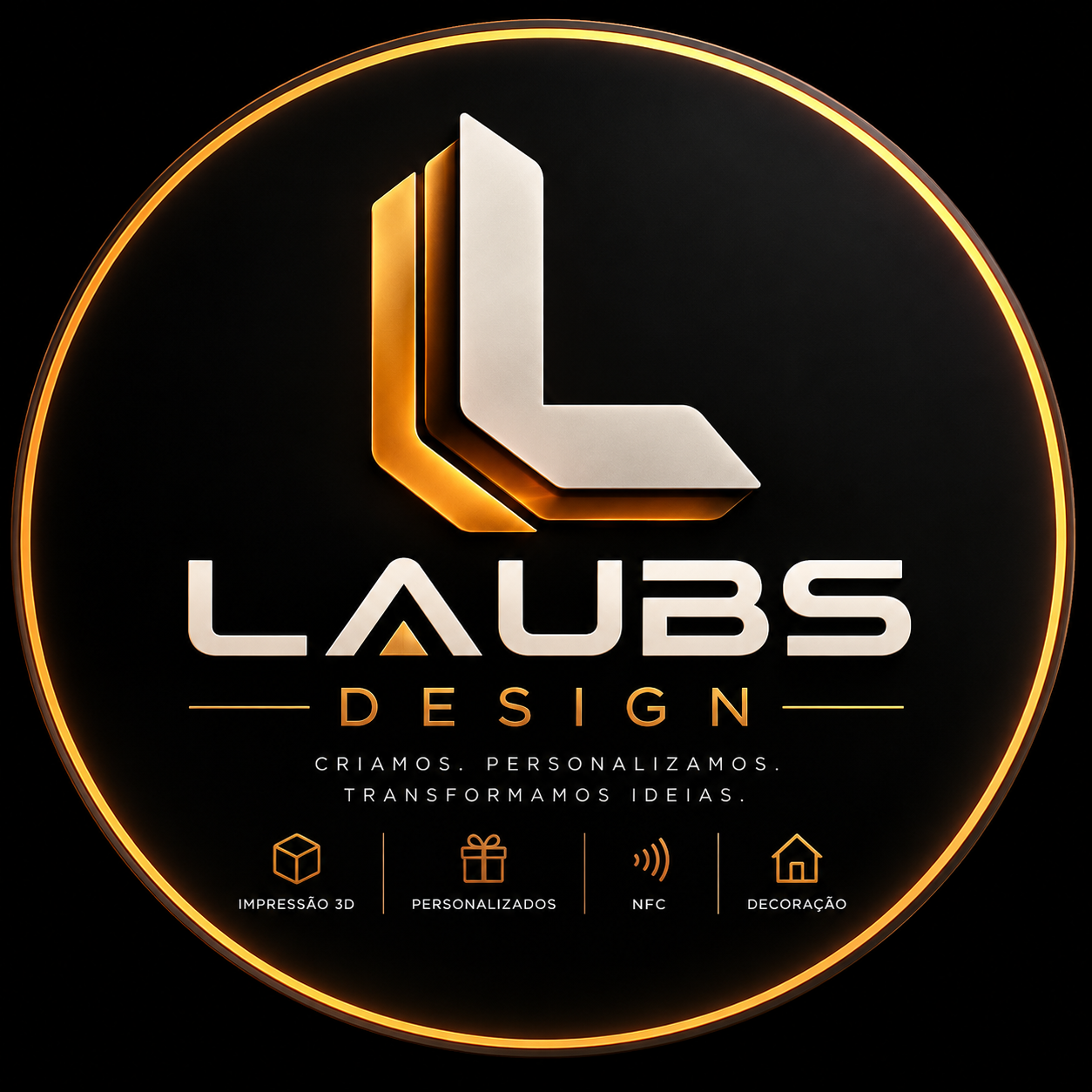 Emblema da Laubs Design: criamos, personalizamos, transformamos ideias